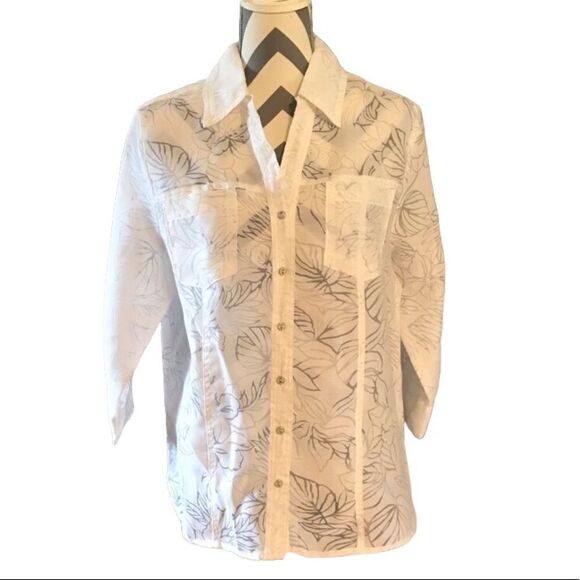 Southern Lady MEDIUM White NWT Blouse - Picture 1 of 5